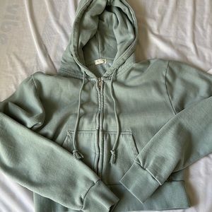 Sage green brandy zip up